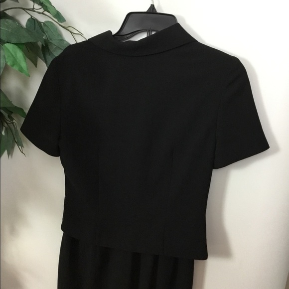 Liz Claiborne size 4 black jumpsuit w/silver detail & zippered lining … - Picture 9 of 16